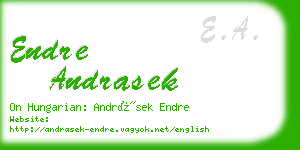endre andrasek business card